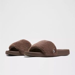 Brown Fuzzy Slide Sandals lululemon